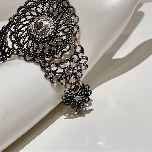 Vintage VCLM Chain Ring Bracelet Mandala - Picture 8 of 15